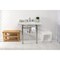 Kingston Brass 36 Carrara Marble Console Sink with Stainless Steel Legs, Marble WhitePolished Nickel LMS36M86ST - alternate 5